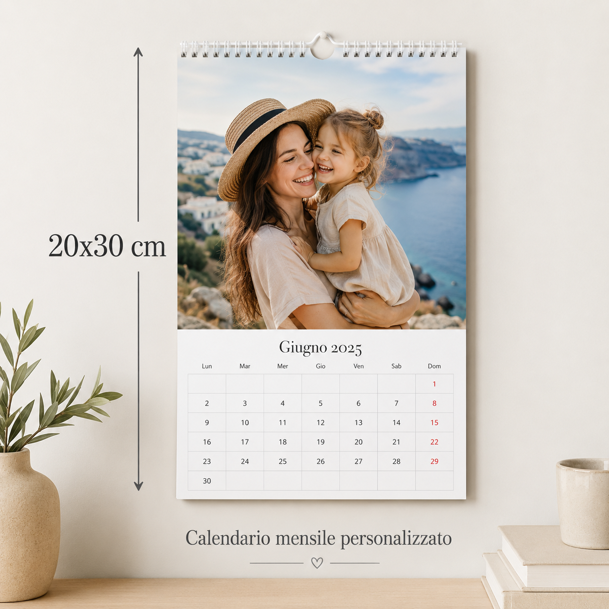 Calendario mensile personalizzato con foto