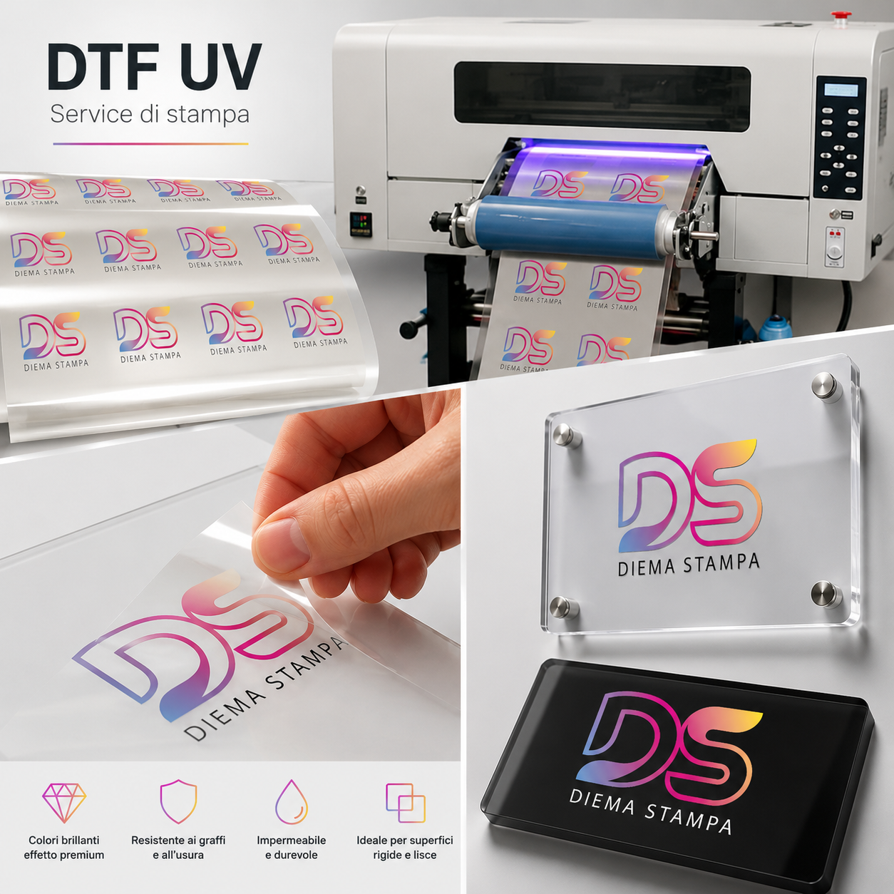 Stampa DTF UV - luce 30 cm