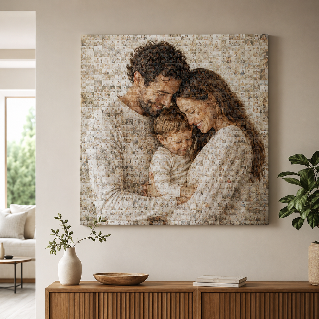 Fotomosaico personalizzato su tela