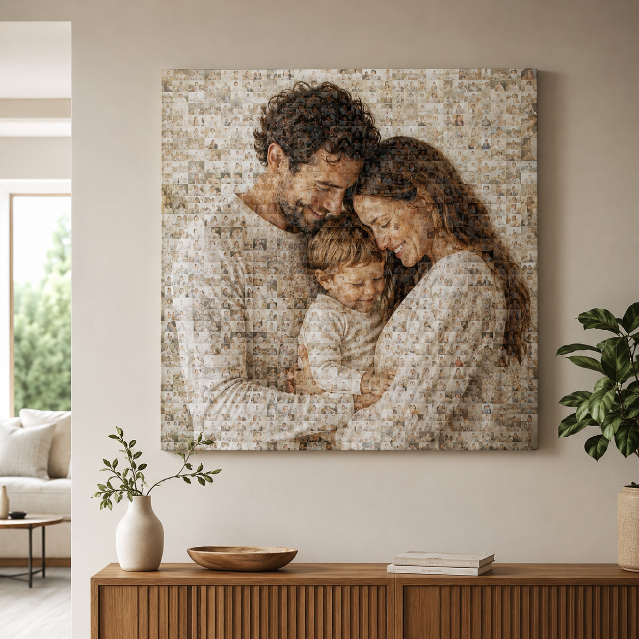 Fotomosaico personalizzato su tela