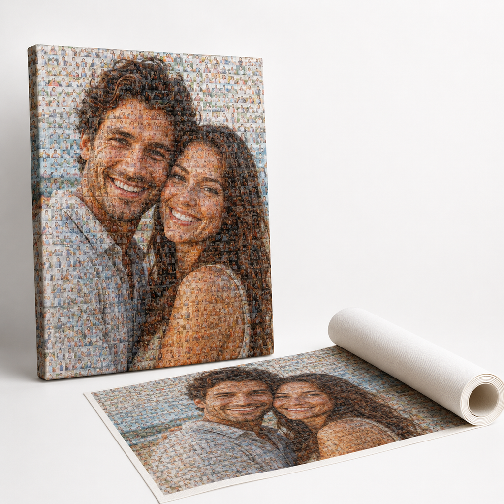 Fotomosaico personalizzato su tela