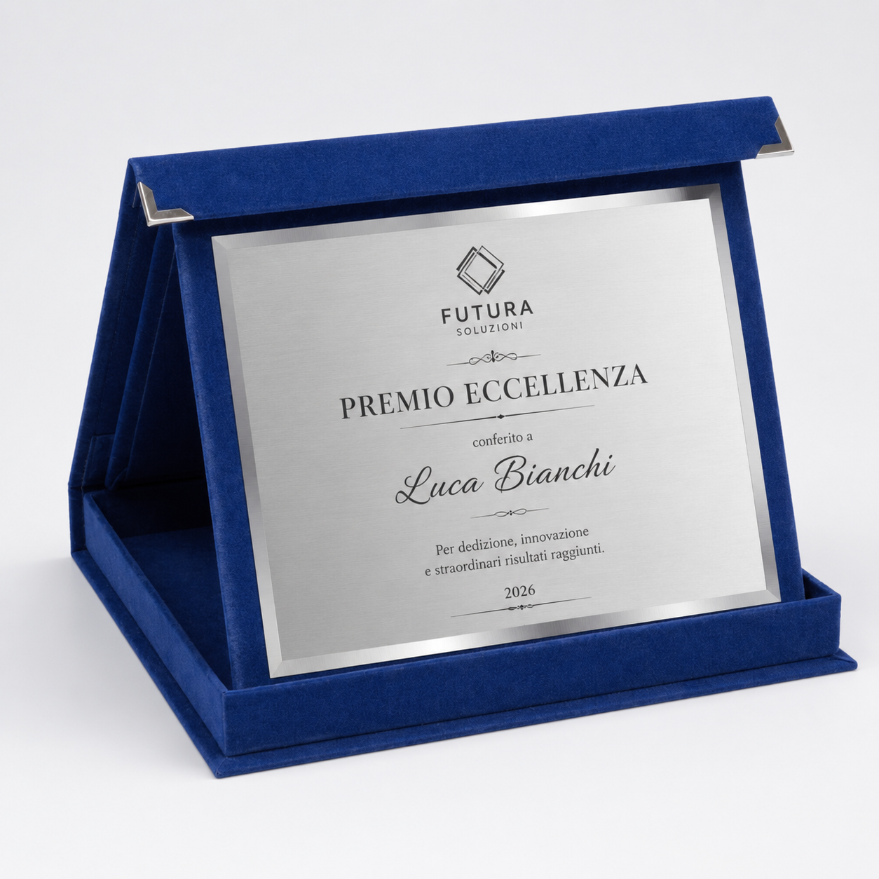 Targa premio personalizzata con cofanetto