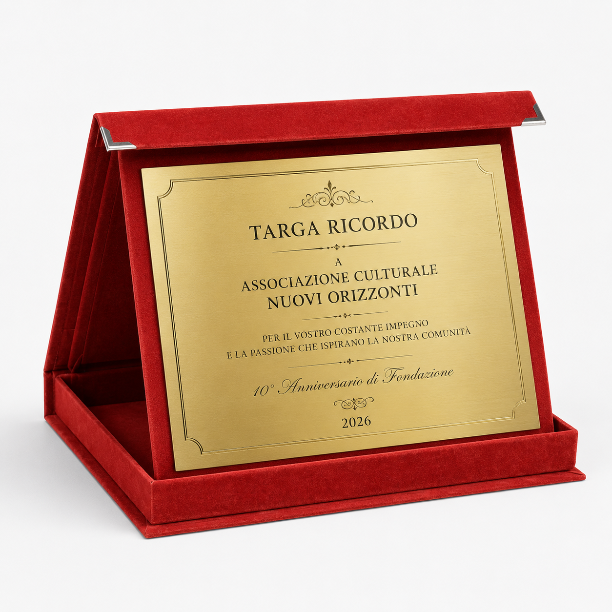 Targa premio personalizzata con cofanetto