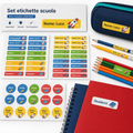 Set adesivi scuola personalizzati con nome